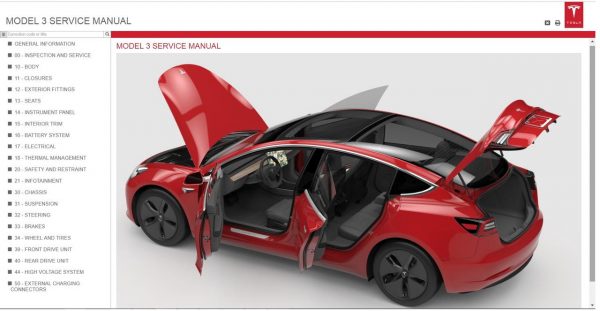 Tesla Model 3 Model S Model X Model Y Roadster 2022 Service Part Manual Circuit Diagram DVD 6