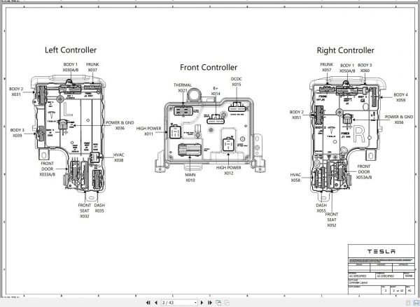 Tesla Model 3 Model S Model X Model Y Roadster 2022 Service Part Manual Circuit Diagram DVD 8