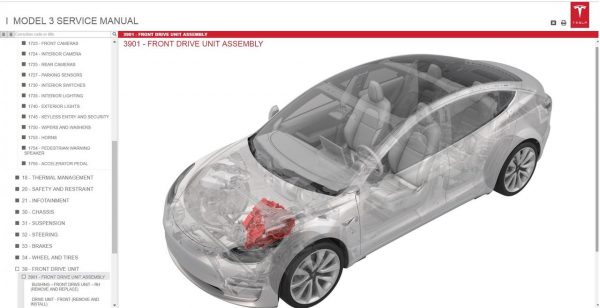 Tesla Model 3 Model S Model X Model Y Roadster 2022 Service Part Manual Circuit Diagram DVD 9