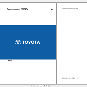Toyota BT Levio LWI160 Repair Manual 7660234 040 1