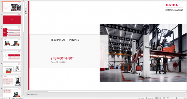 Toyota BT Traigo 9FBMK20T 35T Repair Manual Service Training Diagrams 1d378c71fe96a5821