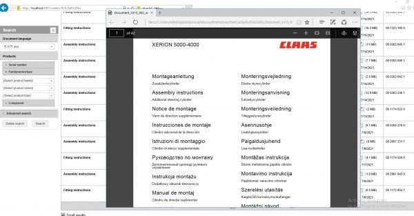 WebTIC KO Korean CLAAS WebTIC Offline KO 11.2021 Operator Manual Repair Manual Service Documentation DVD 4