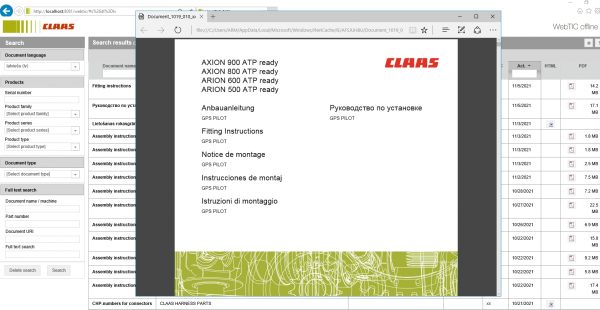 WebTIC LV Lativa CLAAS WebTIC Offline LV 11.2021 Operator Manual Repair Manual Service Documentation DVD 3b8b51ba0384fd25b