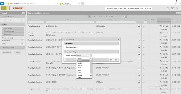 WebTIC NL Netherlands CLAAS WebTIC Offline NL 11.2021 Operator Manual Repair Manual Service Documentation DVD 239faee9838630510