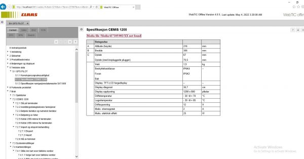 WebTIC NO Norway CLAAS WebTIC Offline NO 11.2021 Operator Manual Repair Manual Service Documentation DVD 4