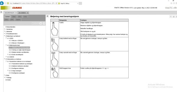 WebTIC NO Norway CLAAS WebTIC Offline NO 11.2021 Operator Manual Repair Manual Service Documentation DVD 6