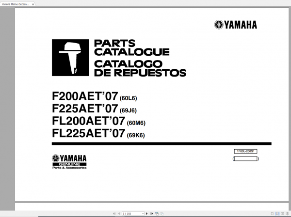 Yamaha Marine Outboards Collection Models PDF Service Manual Technical Information Spare Parts Catalog 5