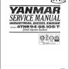 Yanmar 4TNE94 98 106T Engines Service Manual 915173 1