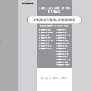 Yanmar Engines Electronic Control 3TNV82A 4TNV106T Troubleshooting Manual 50950006 1