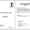 ZF Planetary Axle AP R 715 Repair Manual 918363 1