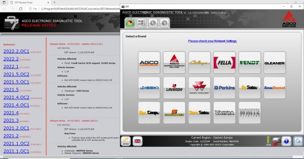 AGCO EDT Electronic Diagnostic Tool Updated 05.2022 Diagnostic Software DVD 1 1