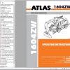 Atlas Rail Road Excavator 1604ZW Operating Instructions 1