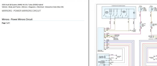 Audi Q8 Quattro 4MN V6 3.0L Turbo DCBD Hybrid ELectric Diagram 2020 3
