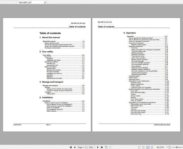 CAT Continuous Miner 5.37GB Collection Operation Maintenance Manuals PDF DVD 2cad1ffac6e33c189