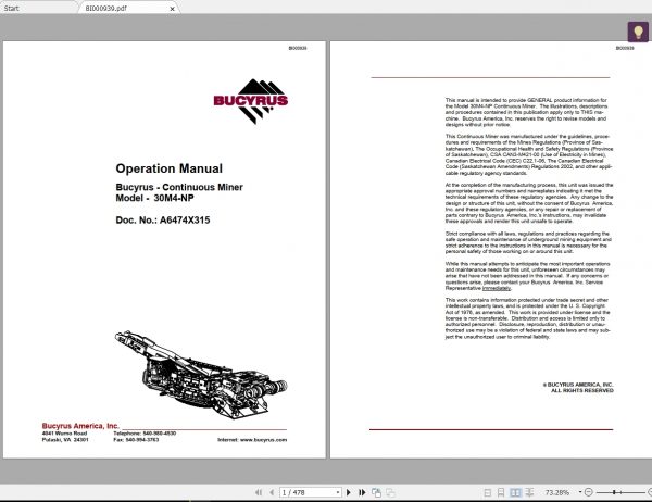 CAT Continuous Miner 5.37GB Collection Operation Maintenance Manuals PDF DVD 57a03ab8a3bbb40cc
