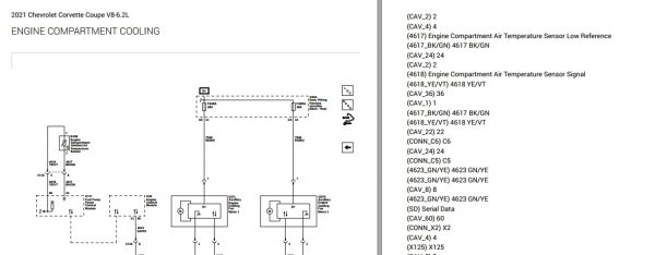 Chevrolet Corvette Coupe V8 6.2L Electrical Wiring Diagram 2021 6