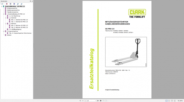 Clark Forklift DVD PDF 2022 10.22GB Service Manual Operator Manual Parts Catalog DVD 8