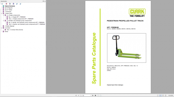 Clark Forklift DVD PDF 2022 10.22GB Service Manual Operator Manual Parts Catalog DVD 9