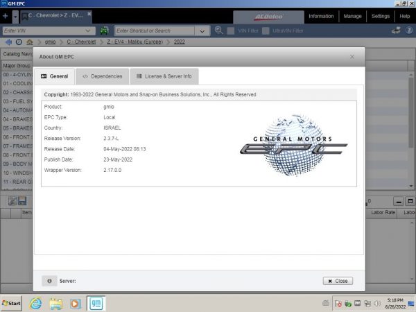 General GMIO Motors Asia Africa EPC 06.2022 Spare Parts Catalog 1