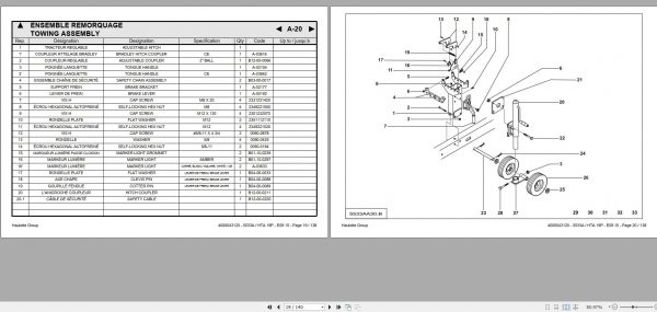 Haulotte Articulated Boom Lift 5533A HTA 19 P Spare Parts Catalog 4000415530 09.2015 EN FR 1