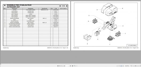 Haulotte Articulated Telescopic Trailers HTA 22P 6543A Spare Parts Catalog 4000674010 11.2021 EN FR 1