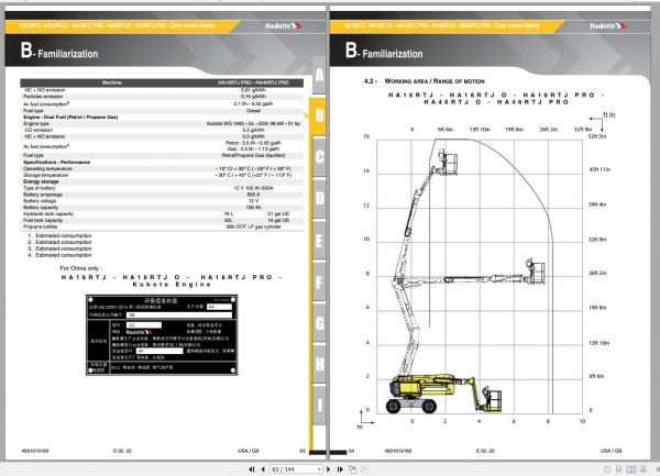 Haulotte Articulating Boom Lift HA16 HA46 RTJ O PRO Operators Manual 4001019160 02.2022 1