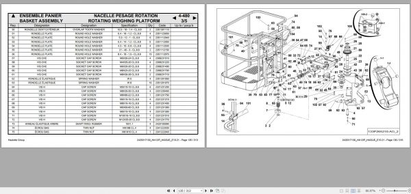 Haulotte Boom Lift HA12IP HA33JE Spare Parts Catalog 2420317130 10.2010 EN FR 1