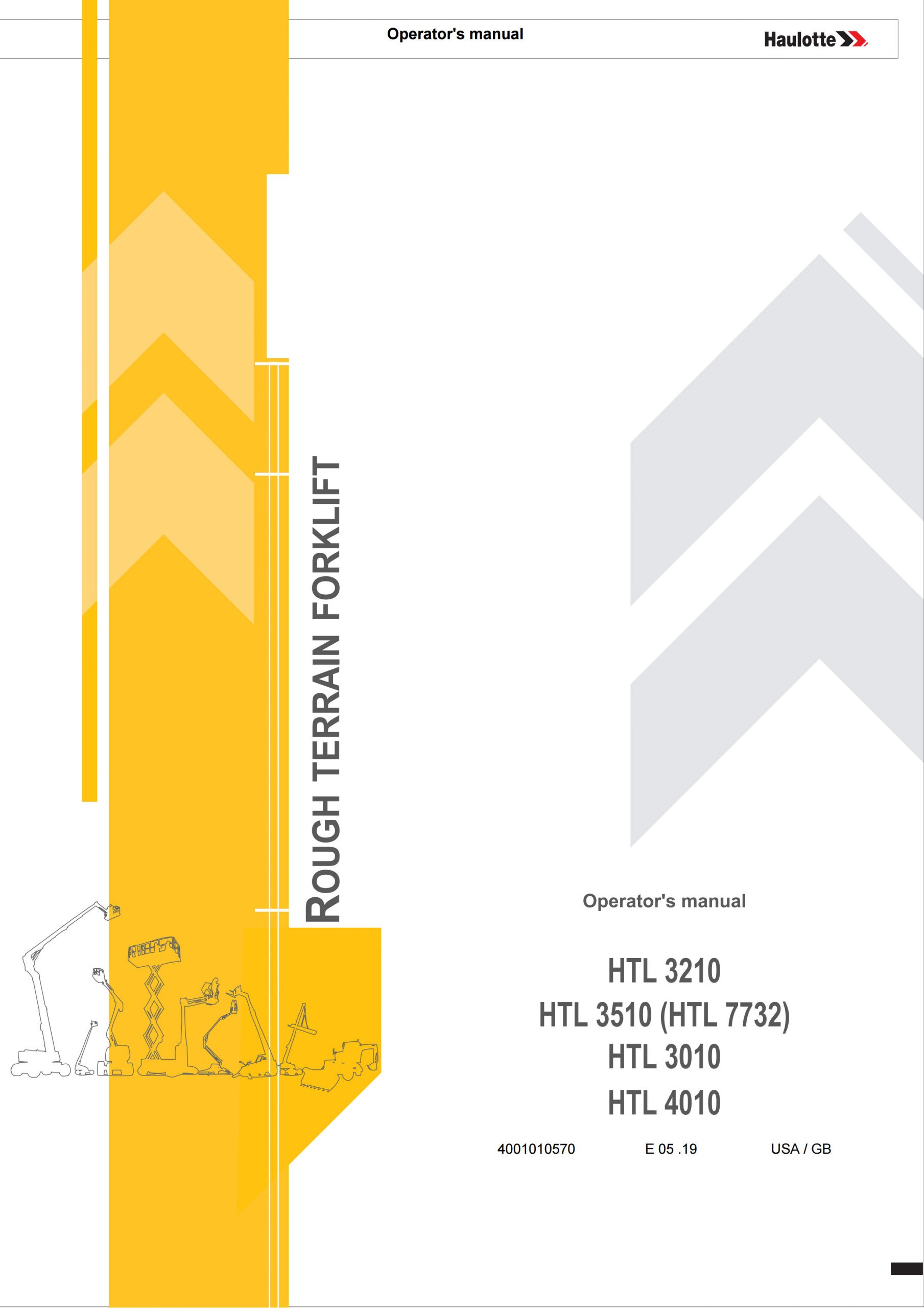 Haulotte Compact Telahandler HTL 3210 HTL 3510 HTL 7732 HTL 3010 HTL 4010 Operators Manual 4001010570 05.2019 scaled