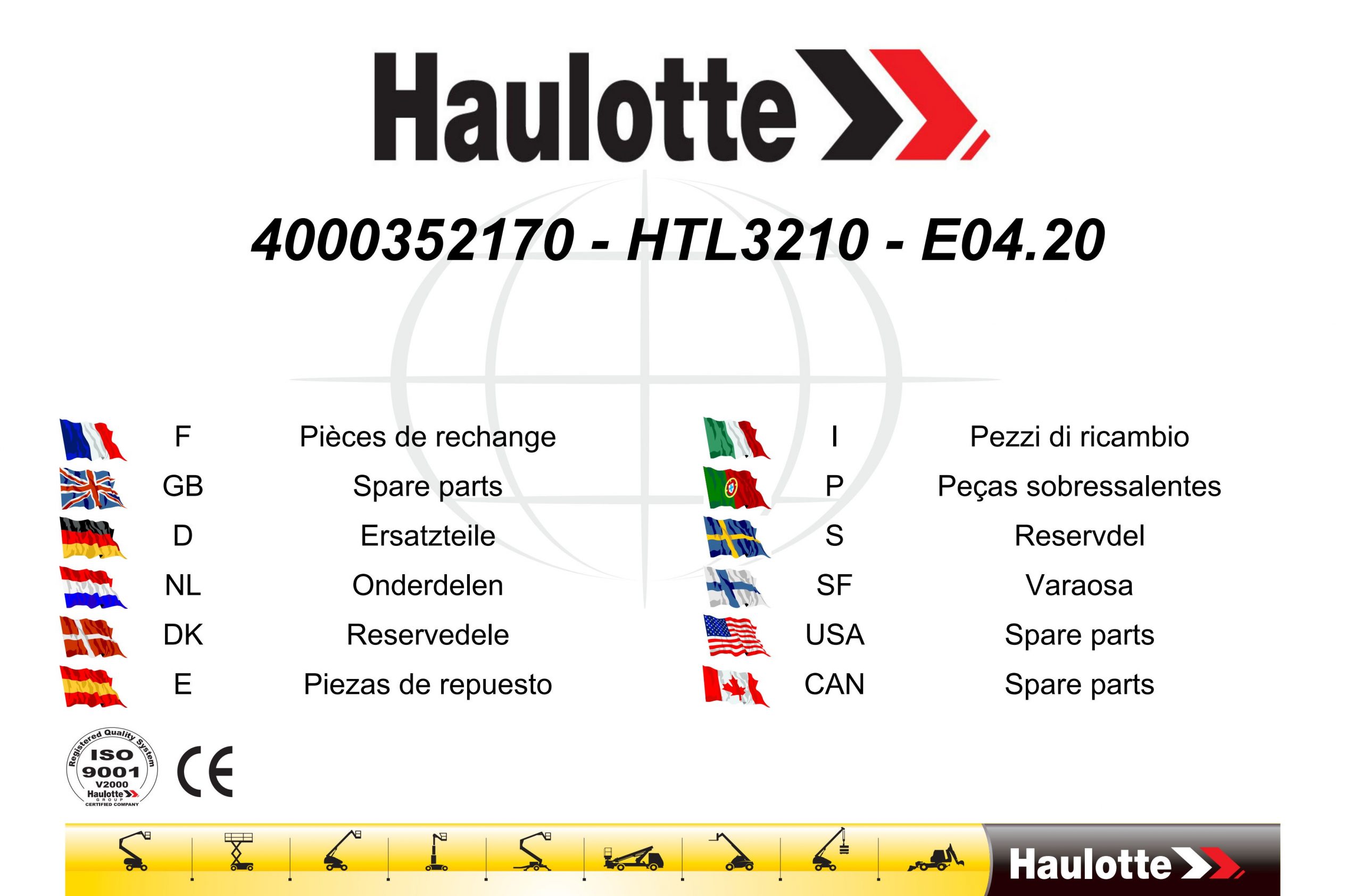 Haulotte Compact Telehandler HTL 3210 Spare Parts Catalog 4000352170 04.2020 EN FR scaled