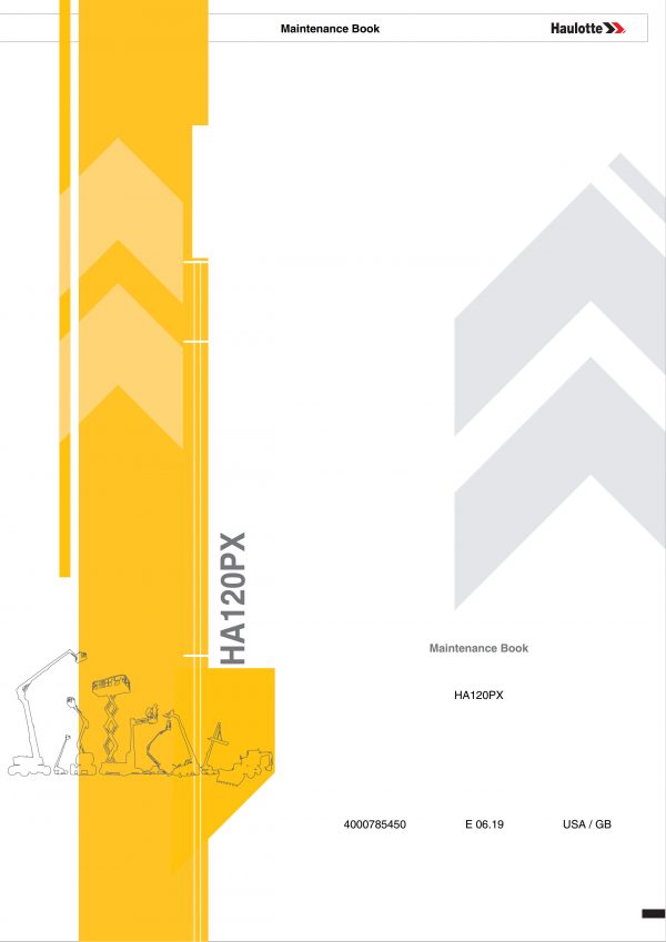 Haulotte Diesel Articulating Boom HA120 PX Maintenance Book 4000785450 06.2019 scaled
