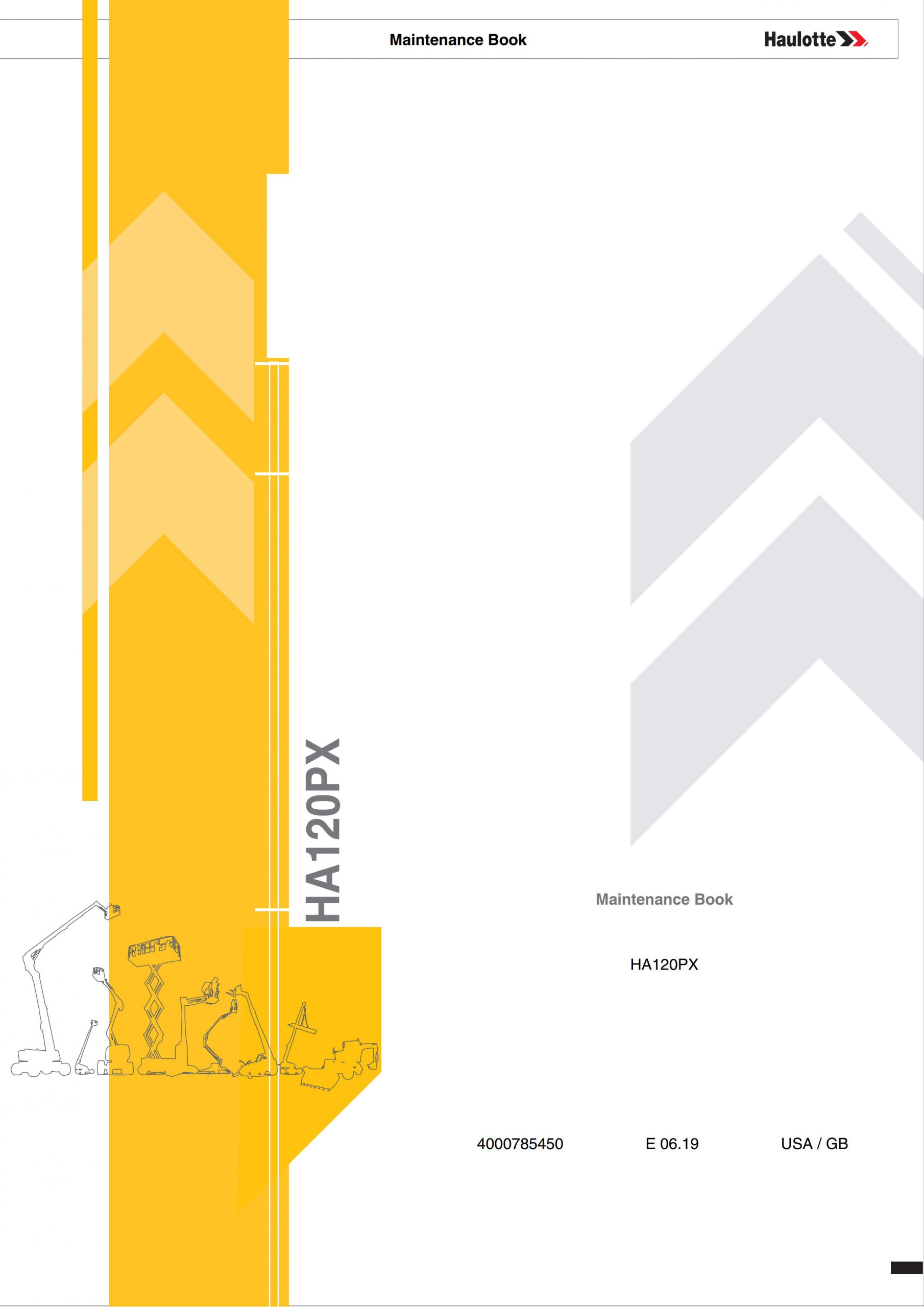 Haulotte Diesel Articulating Boom HA120 PX Maintenance Book 4000785450 06.2019 scaled