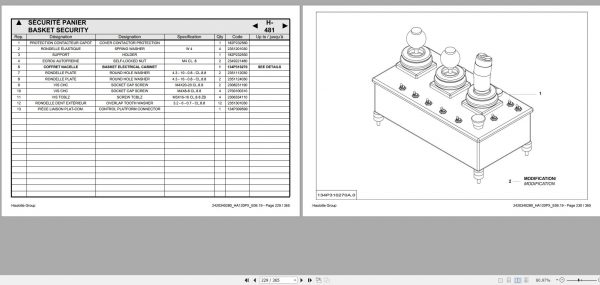 Haulotte Diesel Articulating Boom HA120 PX Spare Parts Catalog 2420340280 06.2019 EN FR 1