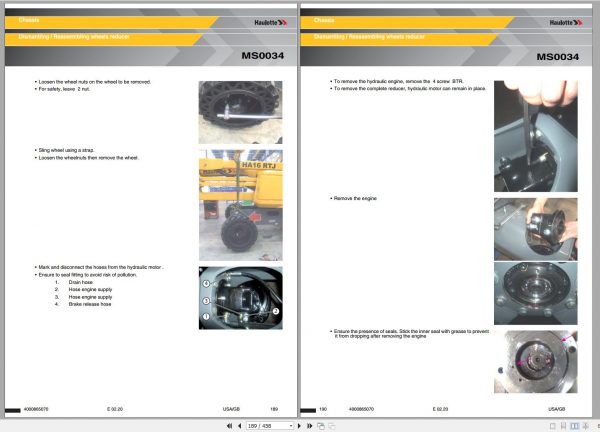 Haulotte Diesel Articulating Boom HA16 HA46 RTJ O PRO Maintenance Book 4000865070 02.2020 1