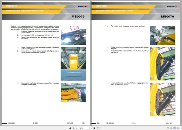 Haulotte Diesel Articulating Boom HA20 HA61 RTJ O PRO Maintenance Book 4001055090 10.2021 1