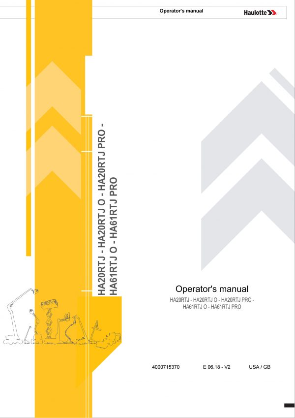 Haulotte Diesel Articulating Boom HA20 HA61 RTJ O PRO Operators Manual 4000715370 06.2018 scaled