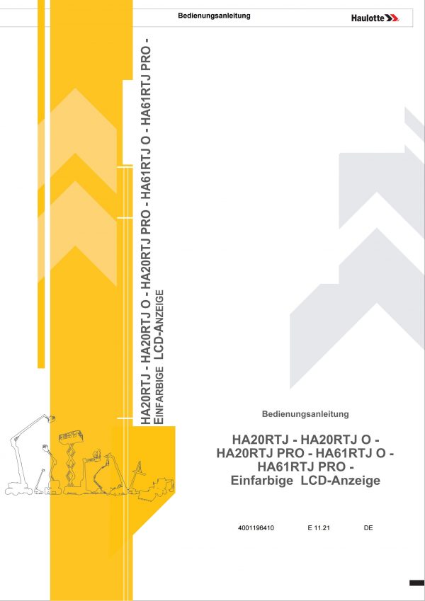 Haulotte Diesel Articulating Boom HA20 HA61 RTJ O PRO Operators Manual 4001196410 11.2021 DE scaled