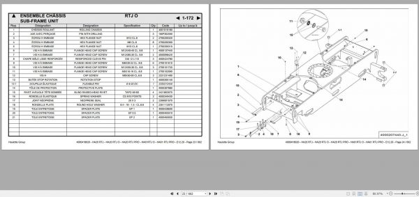 Haulotte Diesel Articulating Boom HA20 HA61 RTJ O PRO Spare Parts Catalog 4000418020 12.2020 EN FR 1 1