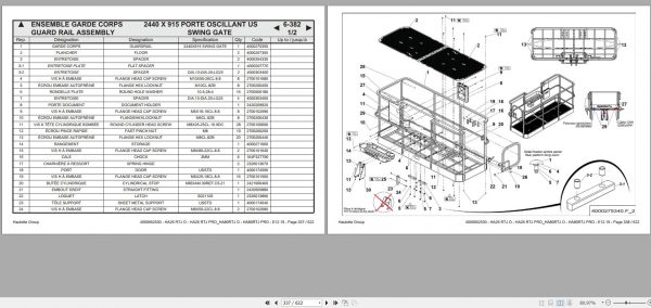 Haulotte Diesel Articulating Boom HA26 HA80 RTJ O PRO Spare Parts Catalog 4000662530 12.2019 EN FR 1