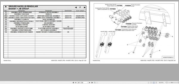 Haulotte Diesel Articulating Boom HA32 HA100 RTJ PRO Spare Parts Catalog 4000415530 04.2019 EN FR 1