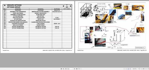 Haulotte Diesel Articulating Boom HA32 HA100 RTJ PRO Spare Parts Catalog 4000415530 06.2021 EN FR 1