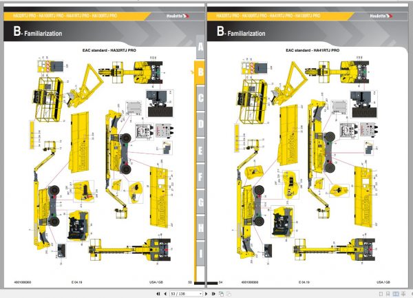 Haulotte Diesel Articulating Boom HA32 HA130 RTJ PRO Operators Manual 4001008360 04.2019 1