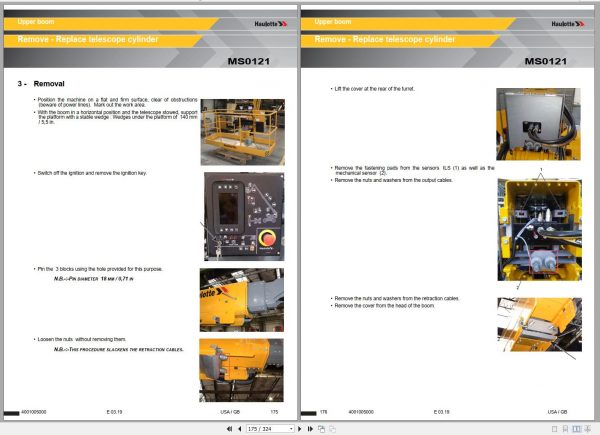 Haulotte Diesel Articulating Boom HT26 HT28 HT80 HT85 RT RTJ O PRO SW Maintenance Book 4001005000 03.2019 1