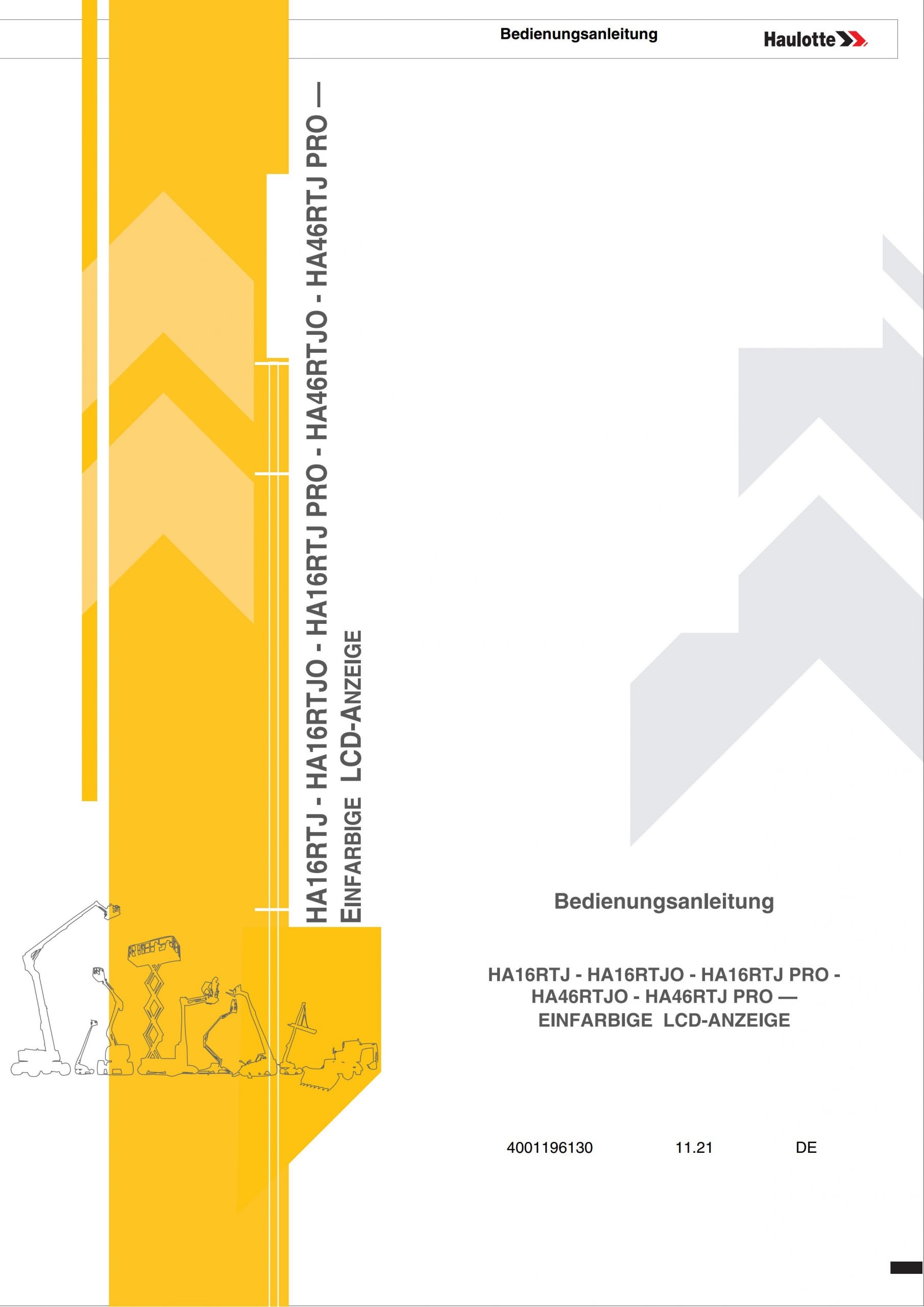Haulotte Diesel Boom Lift HA16 HA46 RTJ O PRO Operators Manual 4001196130 10.2021 DE scaled