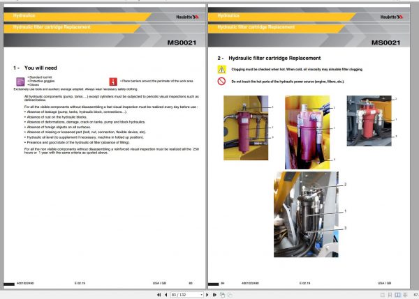 Haulotte Diesel Boom Lift HA18 PX Maintenance Book 4001022490 02.2019 1