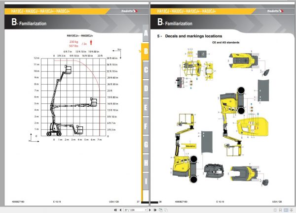 Haulotte Electric Articulating Boom HA12CJ HA32CJ HA12CJ HA32CJ Operators Manual 4000827180 10.2019 1