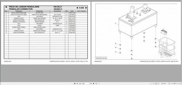 Haulotte Electric Articulating Boom HA12CJ HA32CJ HA12CJ HA32CJ Spare Parts Catalog 2420342420 10.2020 EN FR 1