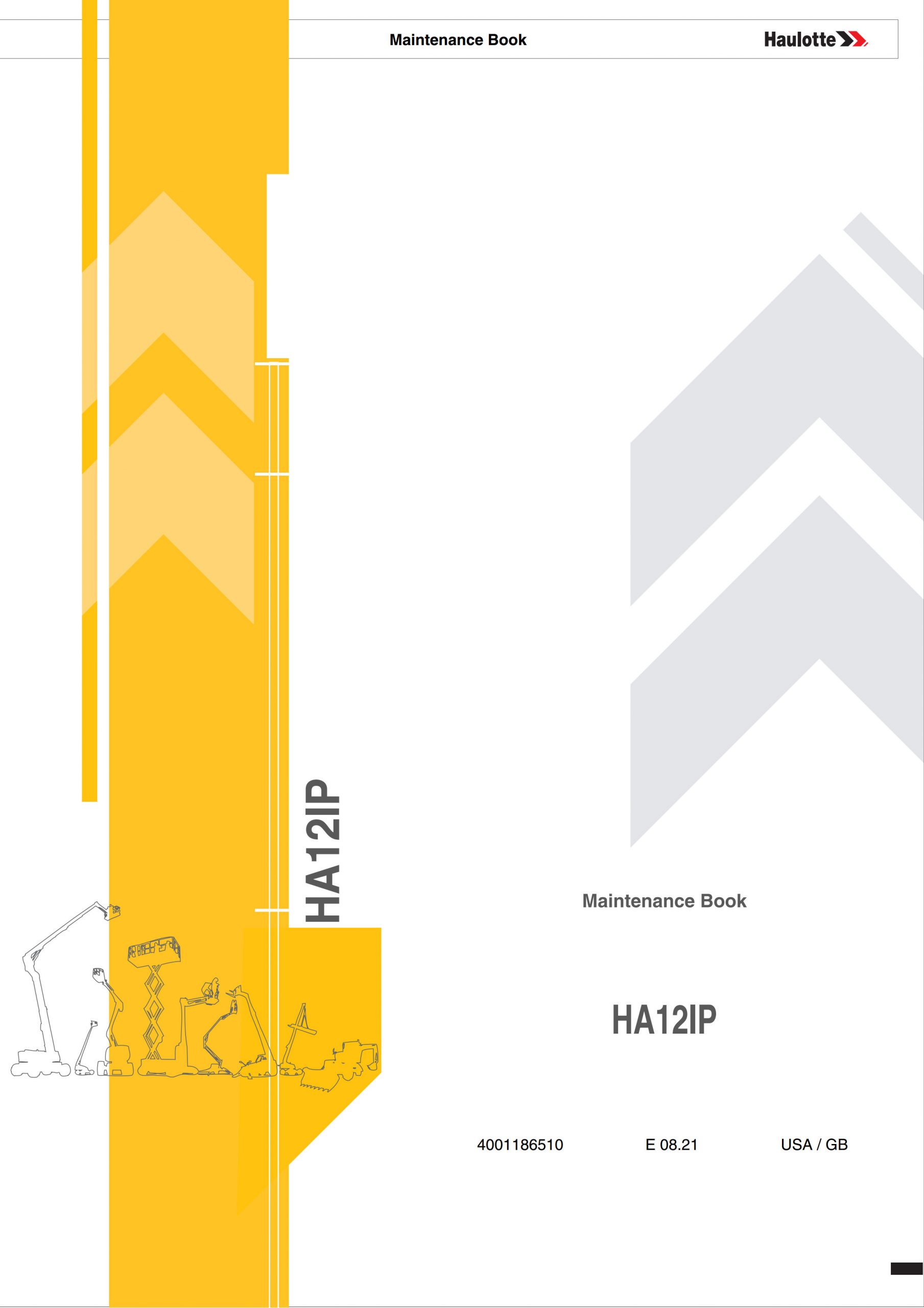 Haulotte Electric Articulating Boom HA12IP Maintenance Book 4001186510 08.2021 scaled