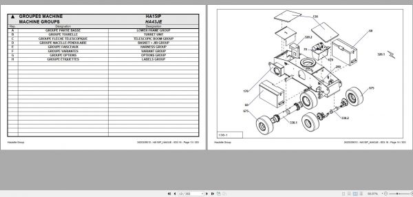 Haulotte Electric Articulating Boom HA15IP HA43JE Spare Parts Catalog 2420339510 03.2016 EN FR 1
