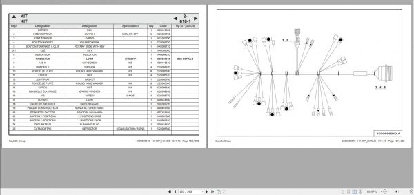 Haulotte Electric Articulating Boom HA15IP HA43JE Spare Parts Catalog 2420339510 11.2019 EN FR 1