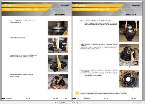 Haulotte Electric Articulating Boom HA20 HA61 LE PRO Maintenance Book 4001028020 03.2019 1